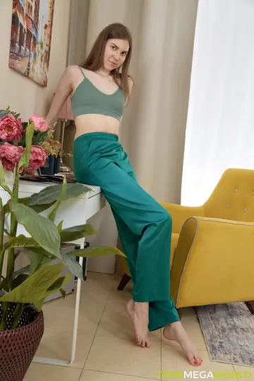 Brunette Gets Fucked Doggy Style for a Creampie