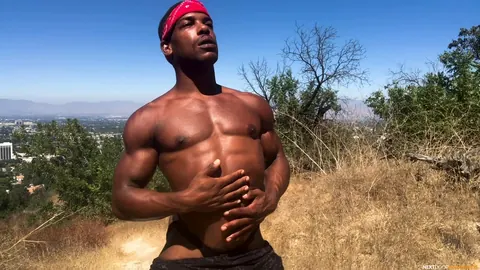 Man Strokes His Cock and Uses a Dildo Outdoors – photo 3 of 20