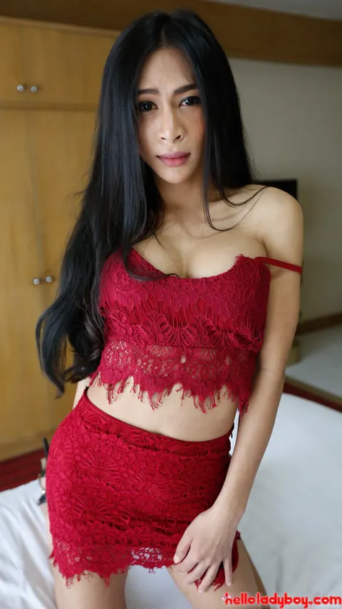 Asian Trans Woman Strips Nude and Poses in a Hotel – photo 20 of 21