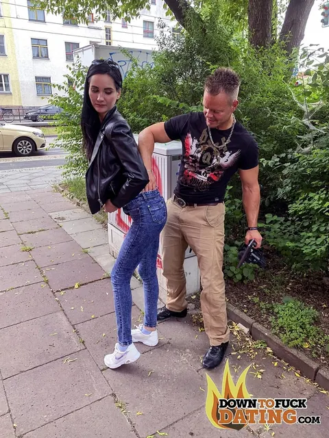 Megan Venturi: Slim Ukrainian Brunette Gets Licked and Fucked Outdoors in Jeans – photo 10 of 14