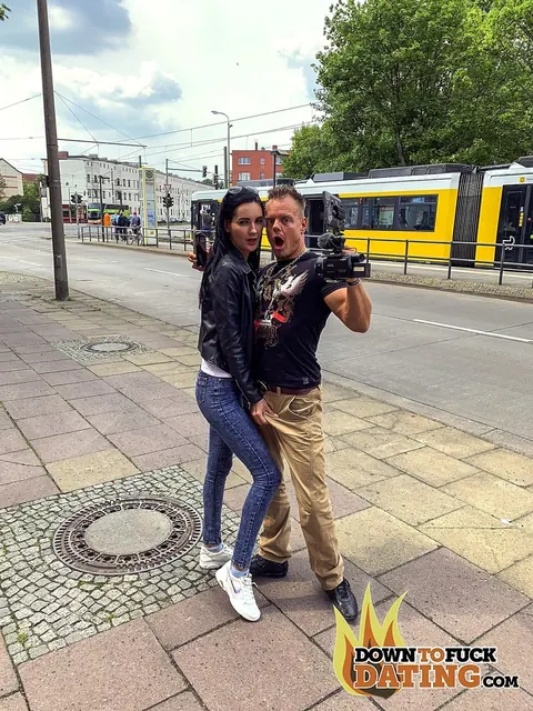 Megan Venturi: Slim Ukrainian Brunette Gets Licked and Fucked Outdoors in Jeans – photo 5 of 14