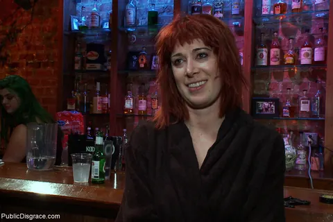 Odile: Redhead Strips for Public Blowjob and Bondage – photo 15 of 21