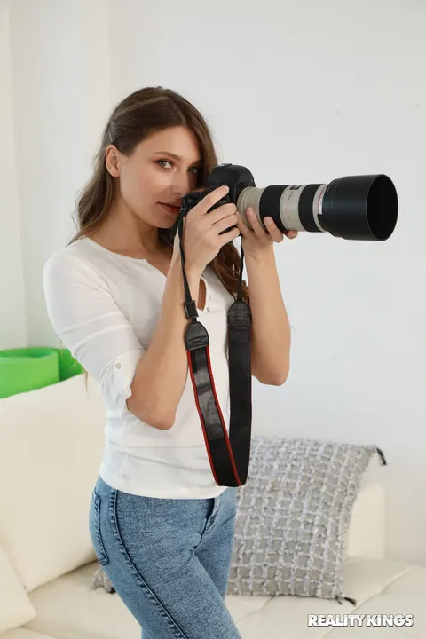 Talia Mint: Slim Latina Brunettes in Jeans and Panties Kiss – photo 6 of 21