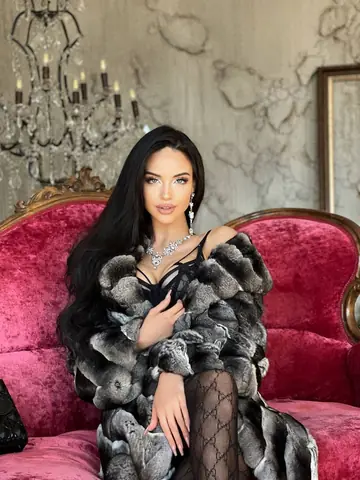 Tall Skinny Russian Drops Fur Coat for Lingerie Selfie