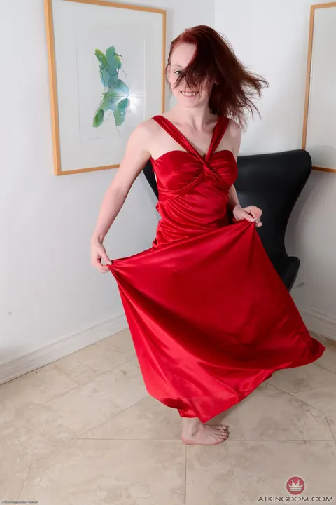 Athena Rayne: Petite Redhead Stands Nude and Shows Her Slim Figure – photo 2 of 21