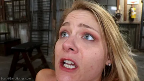 Lisey Sweet: Bound Blonde with Hairy Bush Squirts and Takes a Facial – photo 13 of 20