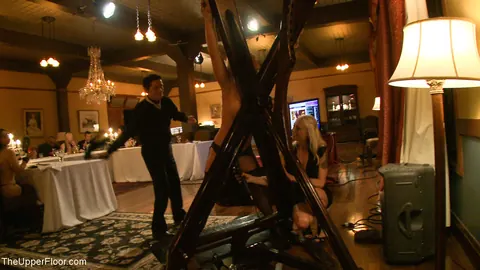 Holly Heart: Blonde Woman and Partner in Public Bondage and Anal Play – photo 10 of 21