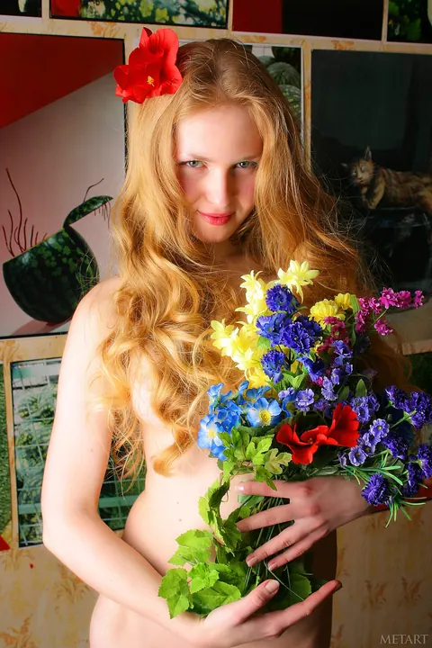 Tall Russian Redhead Strips Out of Her Stockings – photo 20 of 21