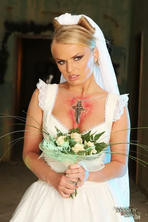 Dora Venter: Blonde MILF Wedding Bride Dominates Bound Husband and Spreads – photo 2 of 17
