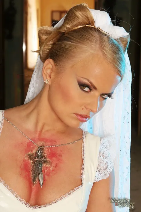 Dora Venter: Blonde MILF Wedding Bride Dominates Bound Husband and Spreads – photo 4 of 17