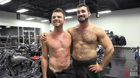 Two Men Bound in Rope Restraints Pose Nude Together – photo 15 of 15