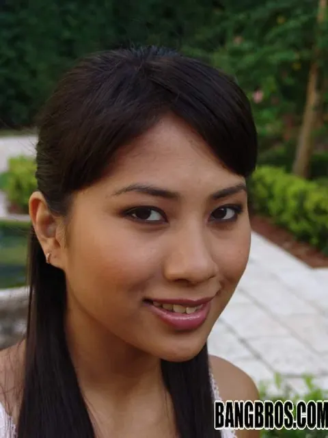 Nyomi Marcela: Petite Asian Brunette Strokes and Titfucks Outdoors – photo 4 of 16
