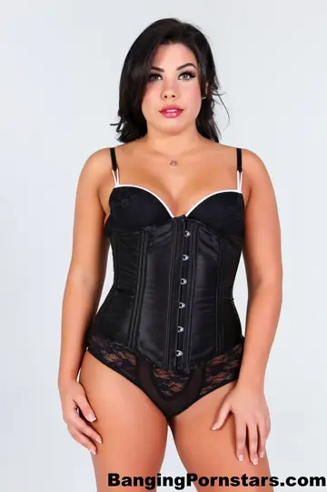 Latina Brunette in a Corset Deepthroats and Rides Cowgirl