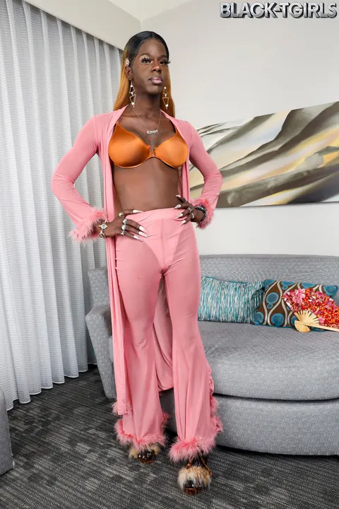 Thick Trans Woman Undresses and Poses Naked – photo 1 of 16