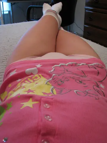 Skinny Amateur Pulls Her Panties Aside and Spreads Her Shaved Pussy