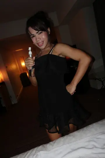 Asian Trans Woman Kisses Partner and Spreads Wide