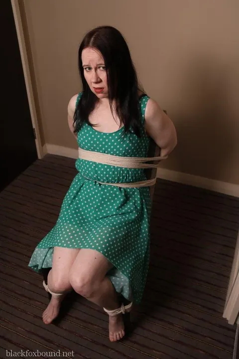 Mature Brunette Bound and Ball-Gagged in a Dress – photo 7 of 16