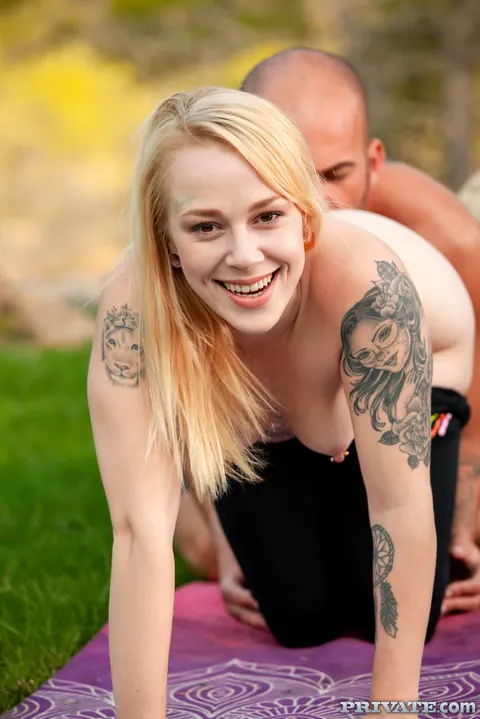 Chrystal Sinn: European Blonde Does Yoga Outdoors Before Sex – photo 11 of 21
