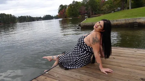 Mischievous Kitty: Thick Russian Brunette Strips Out of Her Dress Outdoors – photo 10 of 18