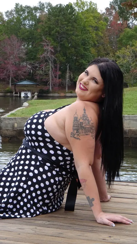 Mischievous Kitty: Thick Russian Brunette Strips Out of Her Dress Outdoors – photo 9 of 18