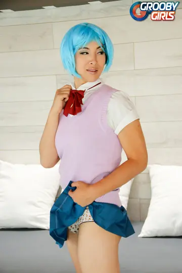 Asian Trans Woman Poses in Panties and Shows Her Body