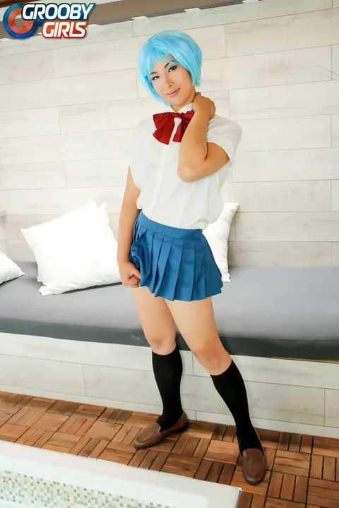 Asian Trans Woman Poses in Panties and Shows Her Body – photo 9 of 16