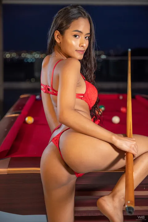 Petite Latina Spreads Her Pussy on a Table in Lingerie – photo 1 of 21