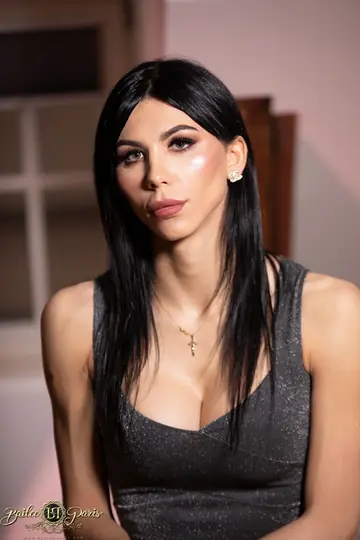 Slim Trans Woman in Stockings Strokes Her Cock and Fingers Her Ass
