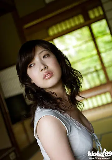Saki Koto – Japanese Brunette with Big Tits Shows Her Hairy Pussy