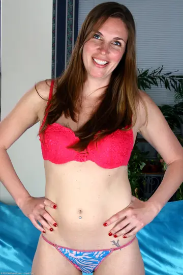 Petite Redhead MILF with Big Natural Tits Fucks a Dildo