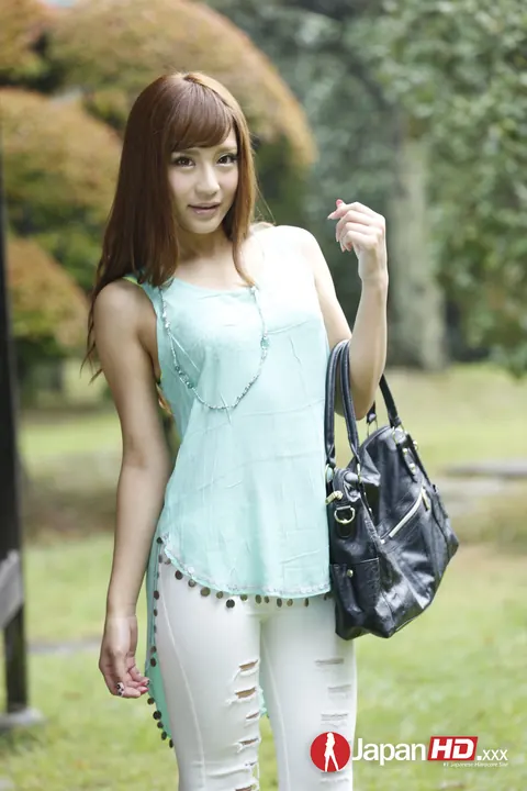 Anna Anjo: Japanese Brunette Poses Outdoors and Strips Indoors – photo 21 of 21