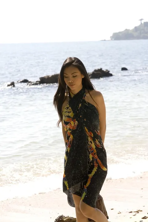 Asian Brunette with Big Tits Exposes Her Breasts in a Dress Outdoors – photo 1 of 21