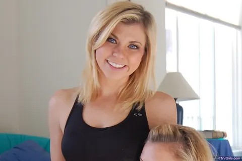 Lena Nicole: Thick Blonde in Yoga Pants Fingers and Eats Out Partner in the Bathroom – photo 4 of 20