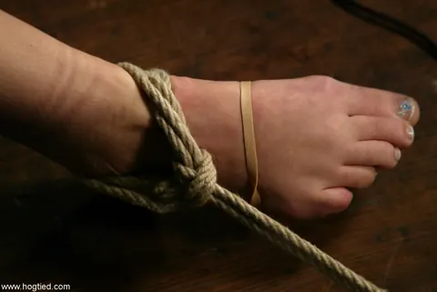 Kylee King: Petite Brunette MILF Uses a Dildo in Rope Bondage – photo 12 of 21
