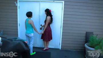 Asian Lesbian Bound in Jeans for BDSM Play