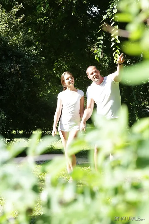 Liona Levi: Slim Pale Brunette Gets Fucked on a Picnic Table Outdoors – photo 4 of 17