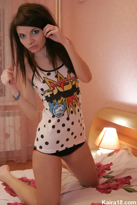 Czech Brunette Reveals Her Small Tits in Lingerie – photo 9 of 15