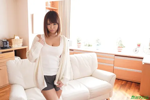 Riina Okamoto: Asian Brunette Strips and Sucks Three Men in Group Sex – photo 1 of 20