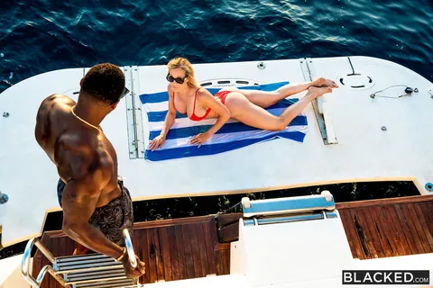 Brandi Love: Tattooed Blonde MILF Takes Interracial Anal on a Boat – photo 2 of 20