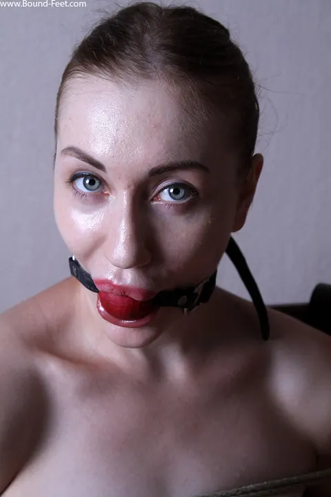 Tattooed Woman in Pigtails Bound and Spread on a Chair – photo 16 of 16