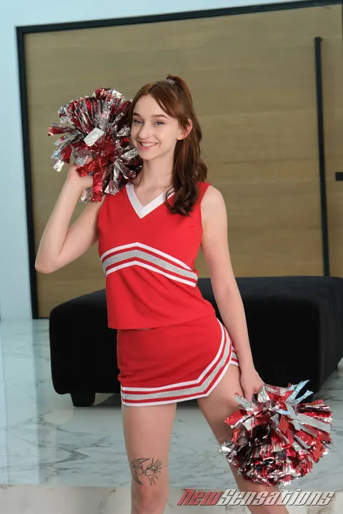 Melanie Marie: Busty Redhead in Uniform Skirt Gets Doggy and a Facial – photo 2 of 20
