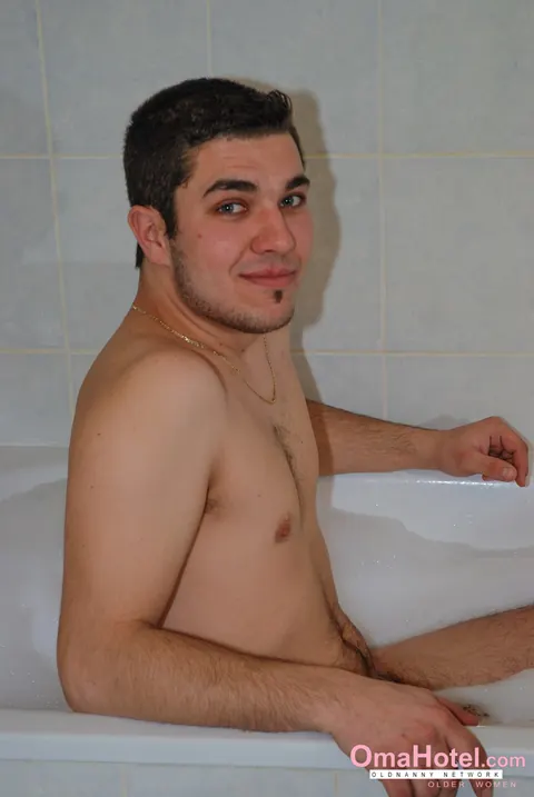 Busty Thick Woman in Lingerie Takes Two Men in the Bathroom – photo 2 of 20