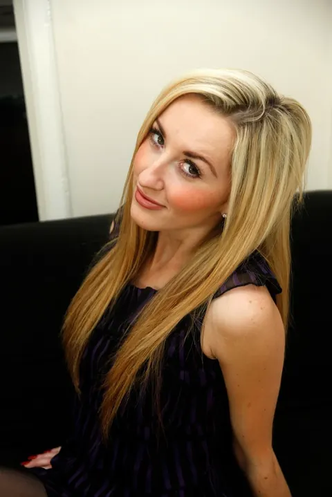 Sophia Smith: British Blonde MILF Changes Heels in Lingerie and Pantyhose – photo 2 of 12