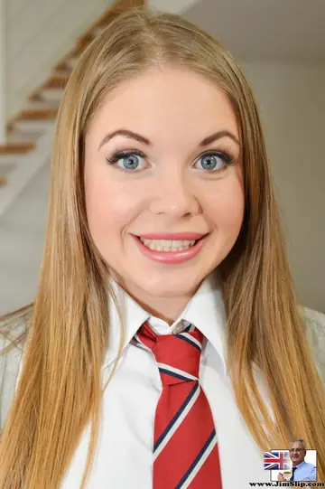 Alessandra Jane – Thick European Blonde in Uniform and Pantyhose Fucks an Older Man