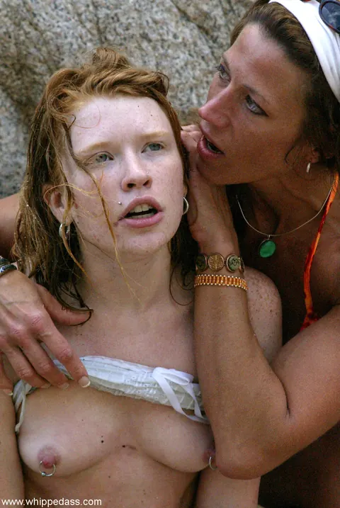 Kym Wilde: Petite Redhead MILF Bound and Groped Outdoors by Dominant Woman – photo 15 of 20