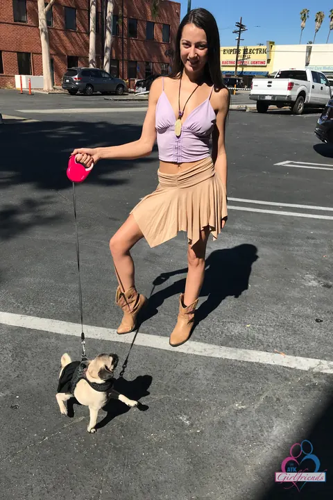 Lily Adams: Brunette Shows Her Tits and Spreads Her Pussy in Public – photo 7 of 20