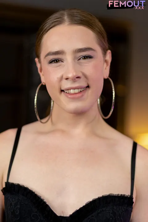 Trans Woman Strips Off Her Lingerie and Stockings to Pose Nude – photo 1 of 15