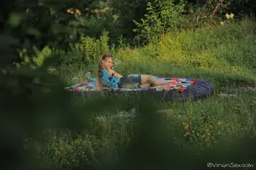 Beata Undine – European Brunette Takes Two Cocks in a Forest Threesome