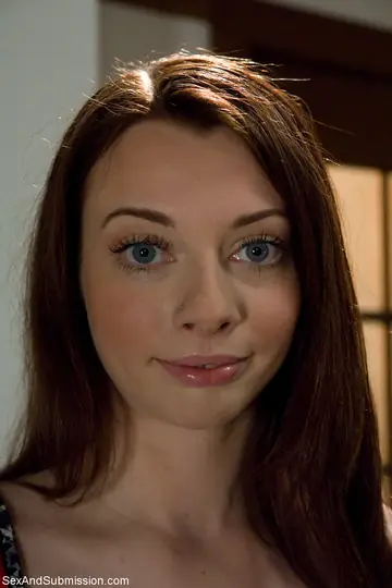 Amber Keen – Redhead in a Skirt Endures Bondage Sex and a Blowjob
