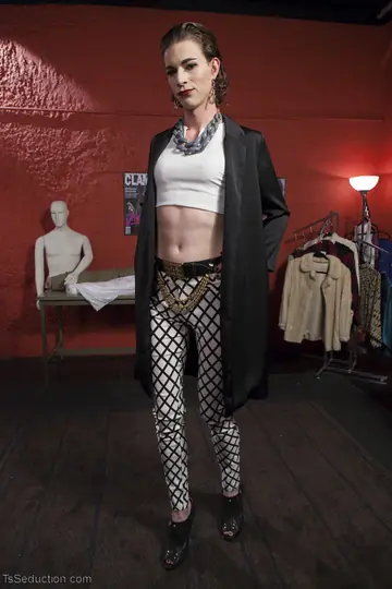 Trans Woman Strips and Poses Nude to Reveal Her Cock